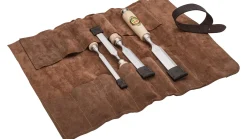 KIRSCHEN Stechbeitelsatz in Veloursledertasche, 4-teilig