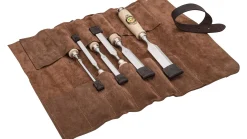 KIRSCHEN Stechbeitelsatz in Veloursledertasche, 6-teilig