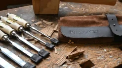 KIRSCHEN Stechbeitelsatz in Veloursledertasche, 6-teilig