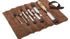 KIRSCHEN Stechbeitelsatz in Veloursledertasche, 8-teilig