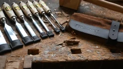 KIRSCHEN Stechbeitelsatz in Veloursledertasche, 8-teilig