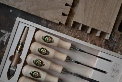 KIRSCHEN Zinkenbeitelsatz im Holzkasten, 6-teilig