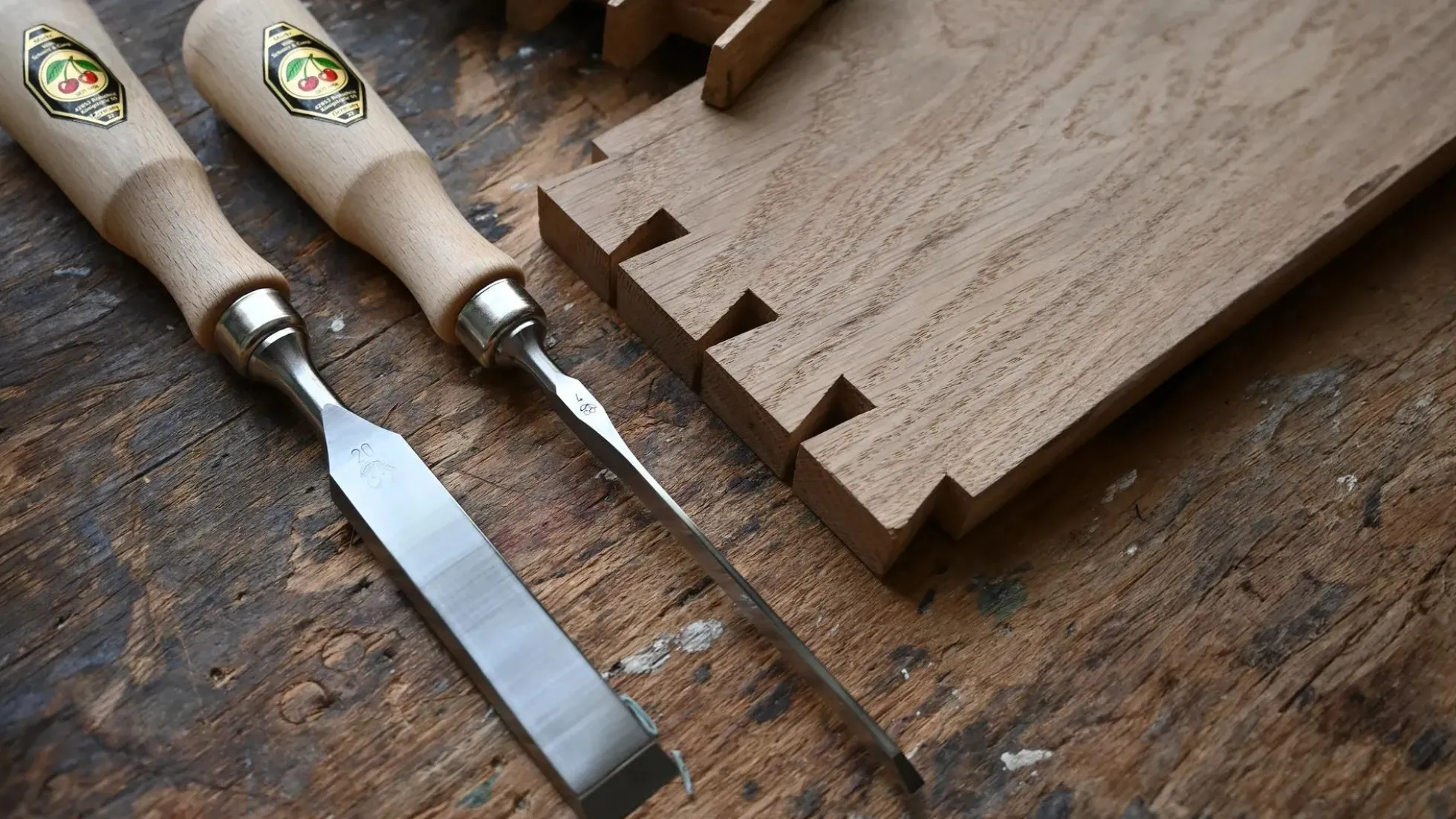 KIRSCHEN Zinkenbeitelsatz im Holzkasten, 6-teilig