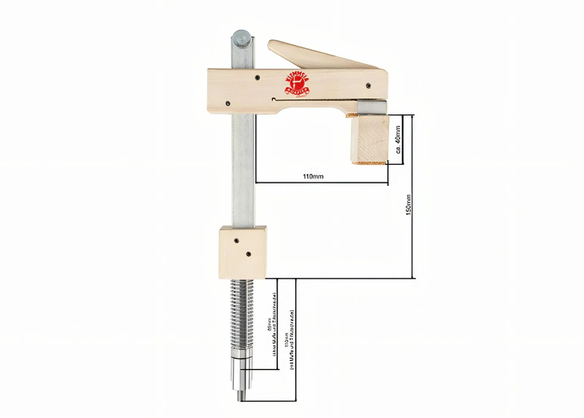 KLEMMSIA® Werkbankzwinge Adapter Basic 150 mm/19
