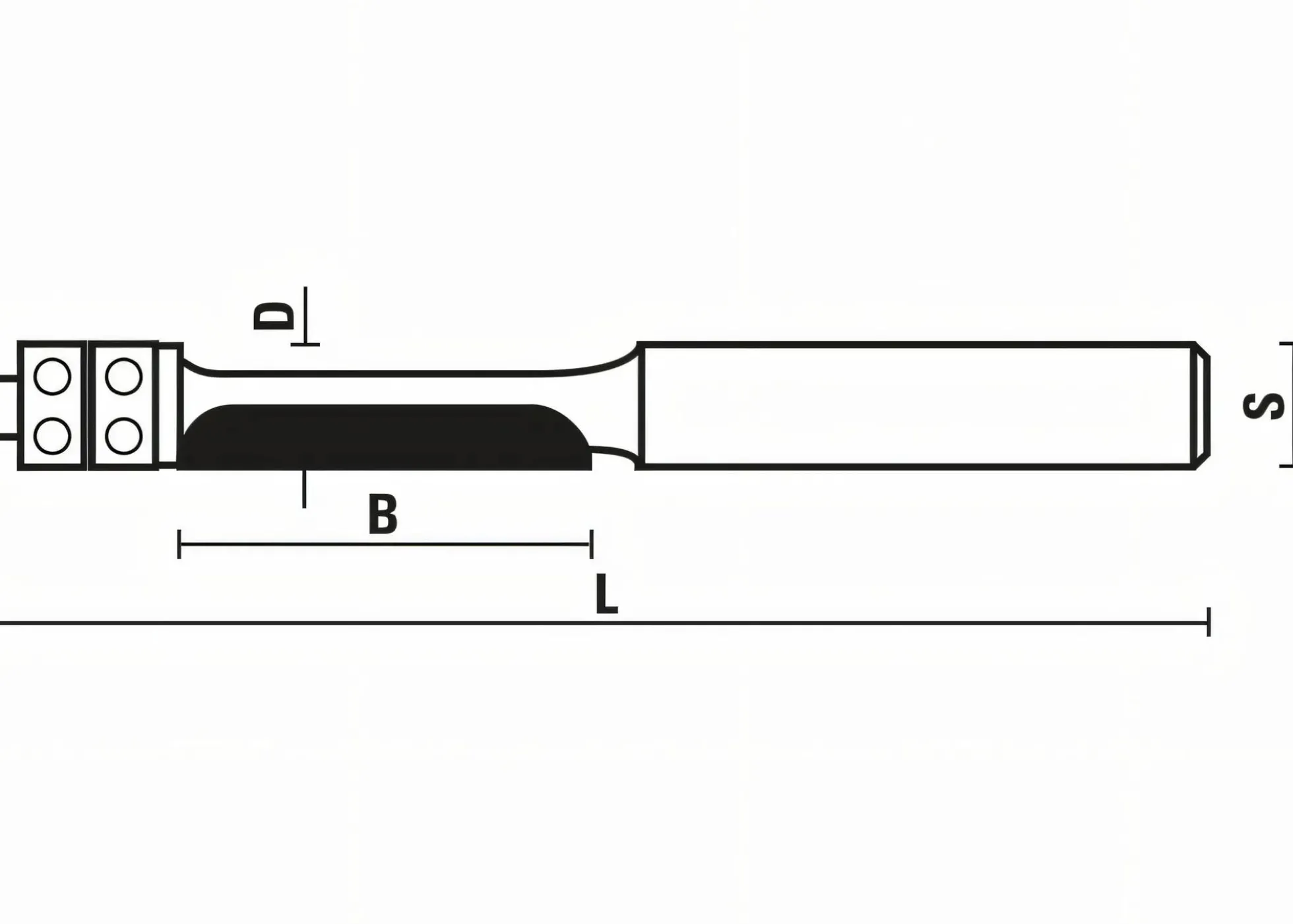 Kopierfräser mit doppeltem Kugellager D 6,4 mm