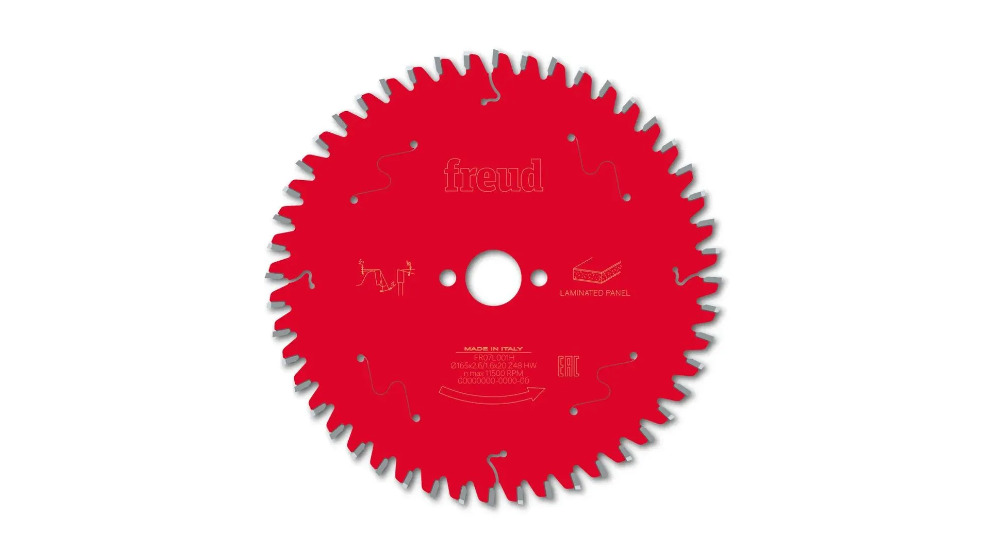 Kreissägeblatt HM beschichtete Platten 165 x 2.6/1.6 x 20 mm, Z=48