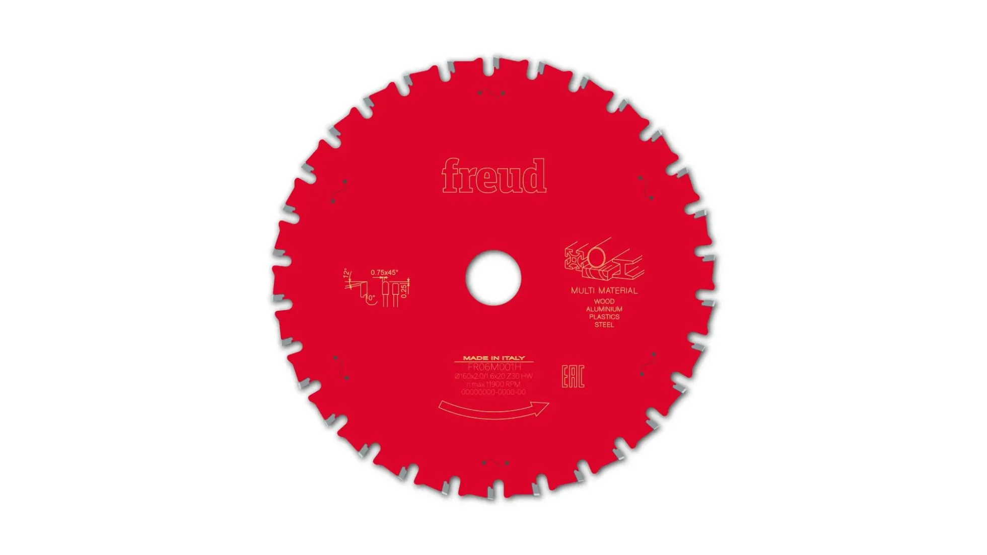 Kreissägeblatt HM für Multimaterial 160 x 2.0/1.6 x 20 mm, Z=30