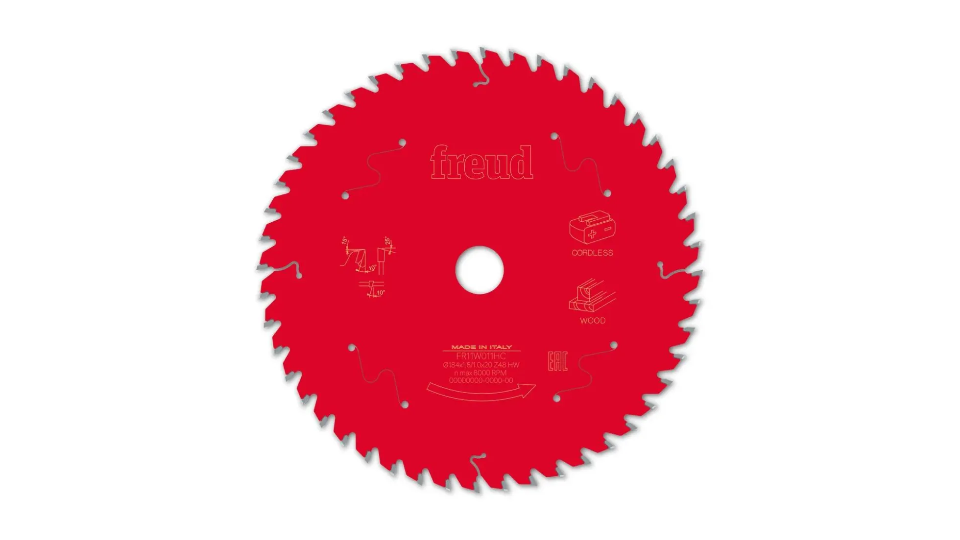 Kreissägeblatt HM 184 x 1.6/1.0 x 20 mm, Z=48