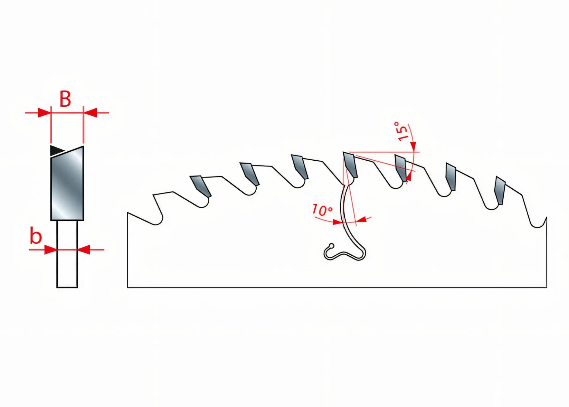 Kreissägeblatt HM 200 x 3,2/2,2 x 30 mm, Z=48