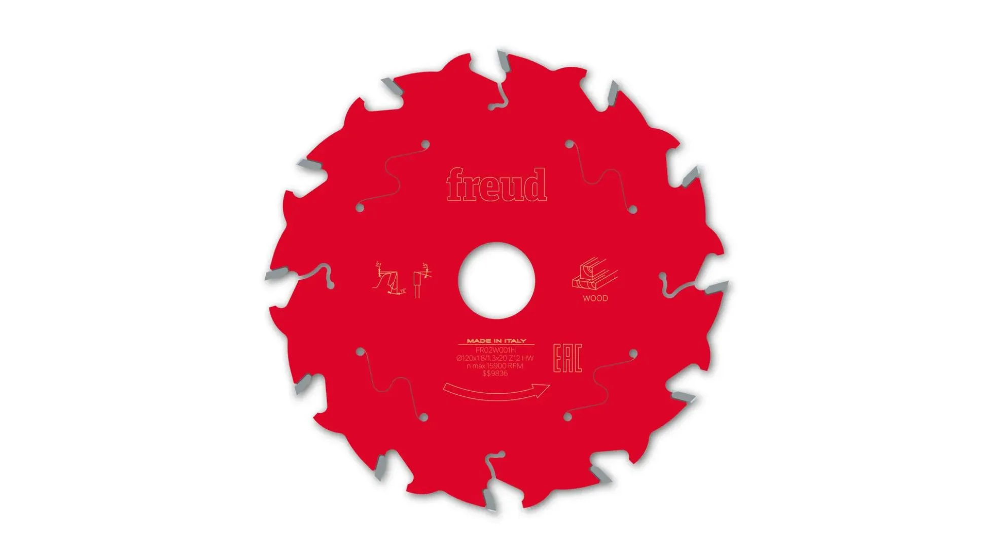 Kreissägeblatt HM 120 x 1.8/1.3 x 20 mm, Z=12