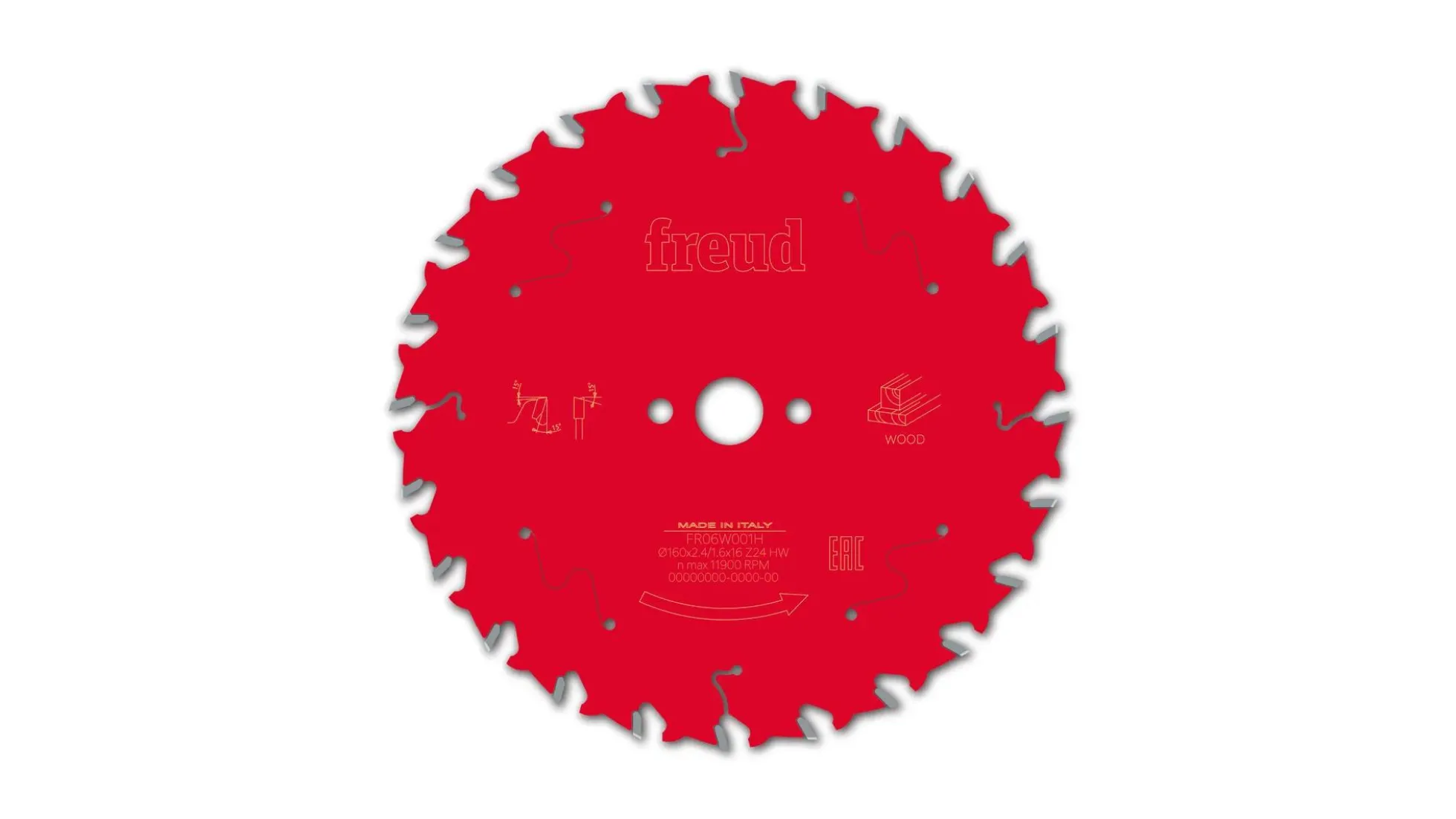 Kreissägeblatt HM 160 x 2.4/1.6 x 16 mm, Z=24