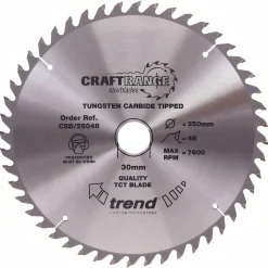Kreissägeblatt HM 165 x 2,4/1,6 x 20 mm, Z=48