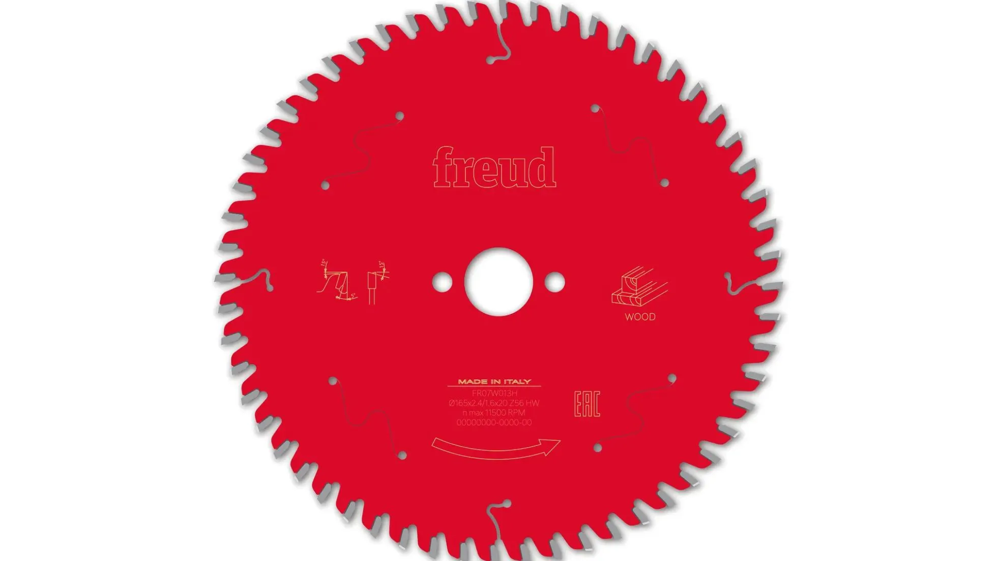 Kreissägeblatt HM 165 x 2,4/1,6 x 20 mm, Z=56
