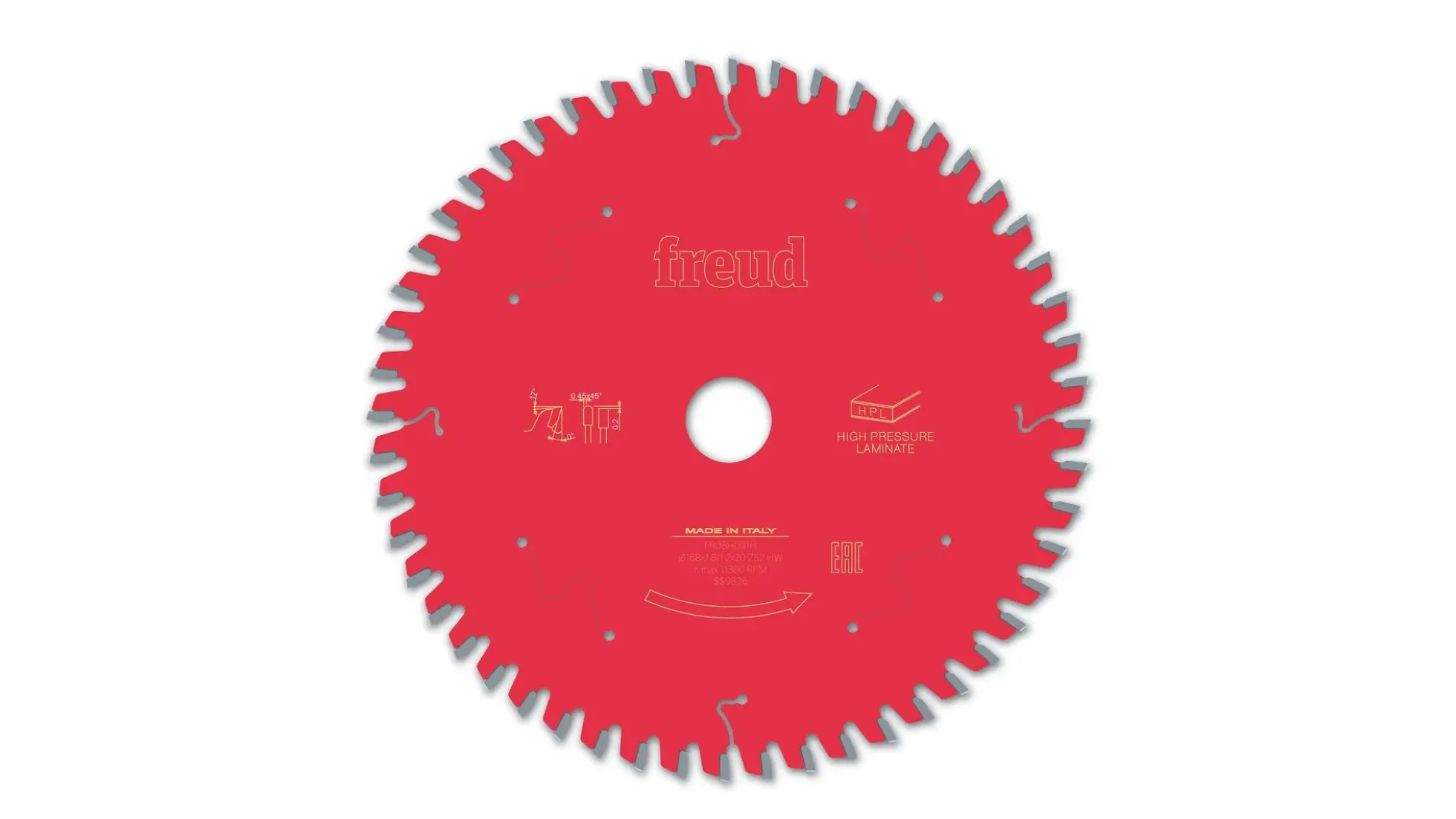 Kreissägeblatt HM 168 x 1.8/1.2 x 20 mm, Z=52