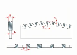 Kreissägeblatt HM 203 x 2,0/1,4 x 25,4 mm, Z=90