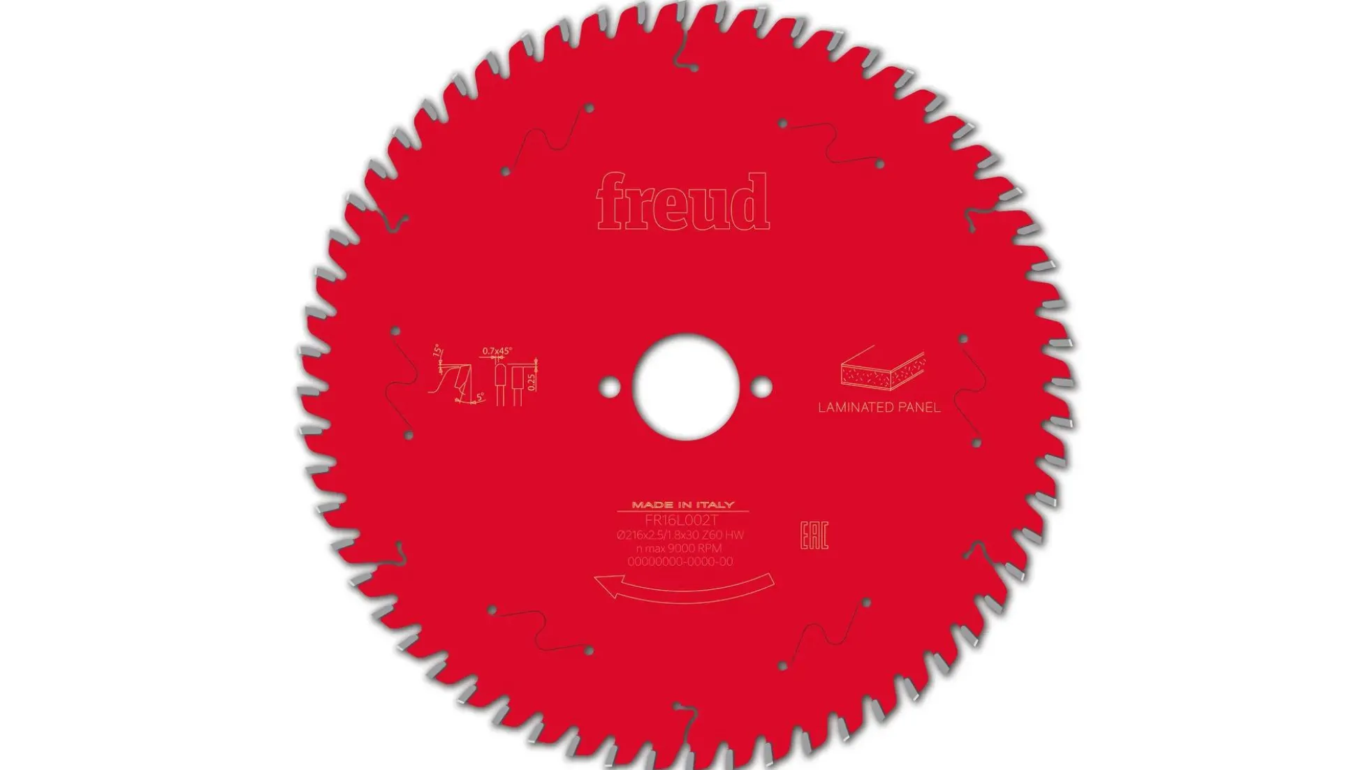 Kreissägeblatt HM 216 x 2,5/1,8 x 30 mm, Z=60