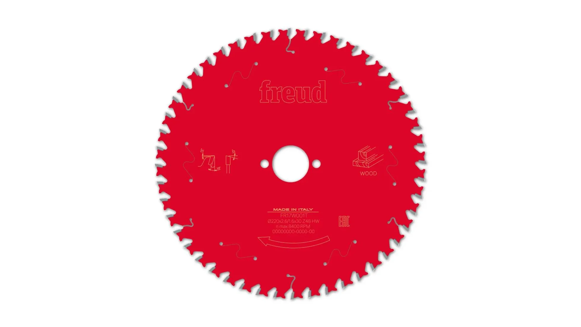 Kreissägeblatt HM 220 x 2.6/1.6 x 30 mm, Z=48