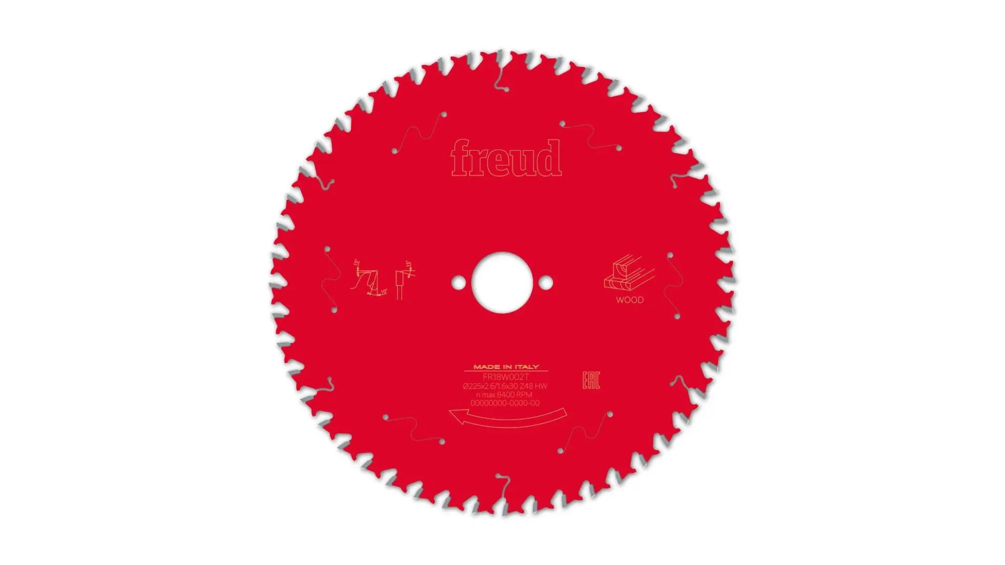 Kreissägeblatt HM 225 x 2.6/1.6 x 30 mm, Z=48