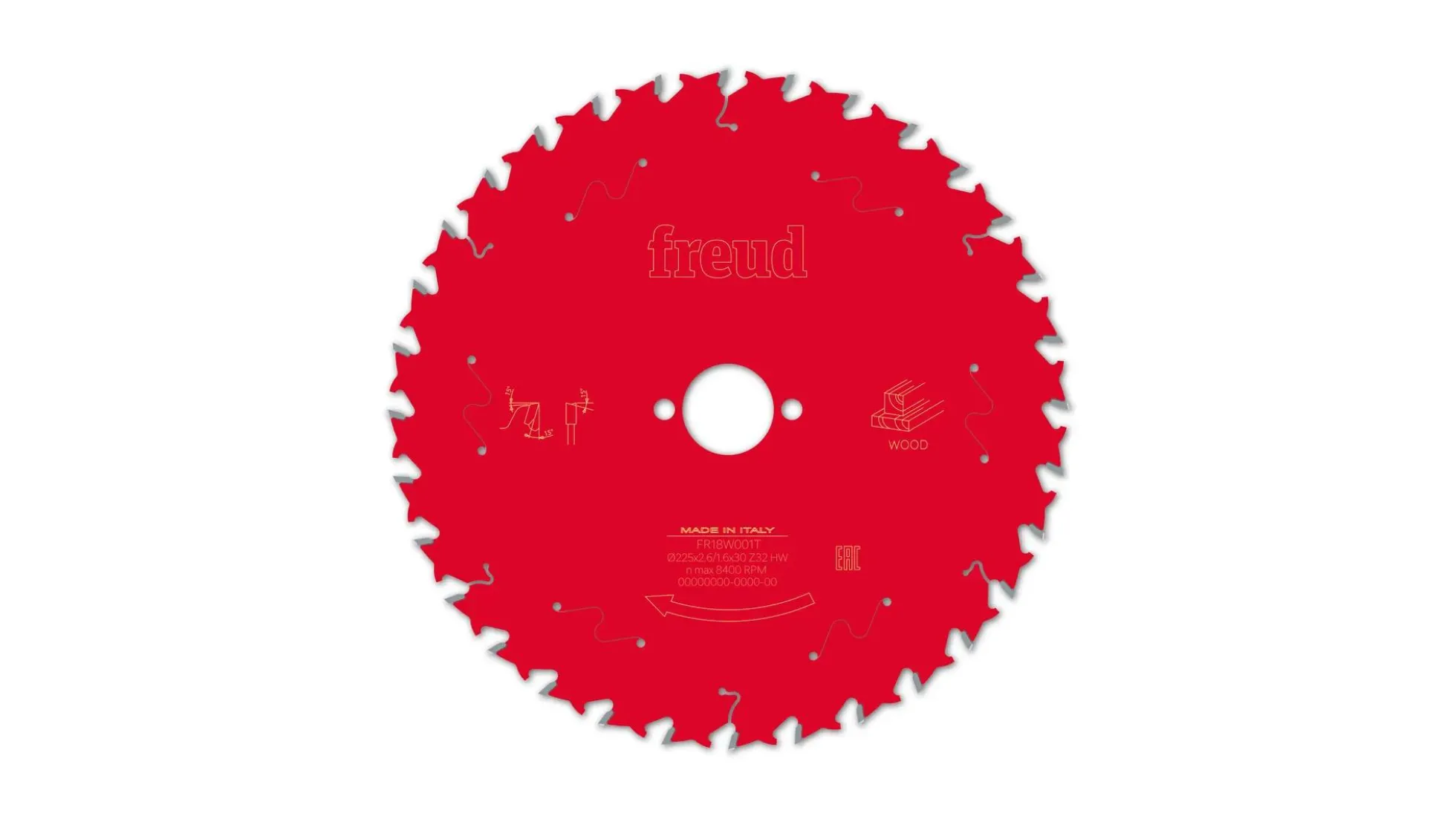 Kreissägeblatt HM 225 x 2.6/1.6 x 30 mm, Z=32