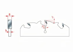 Kreissägeblatt HM 250 x 2,8/2,0 x 30 mm, Z=16+2