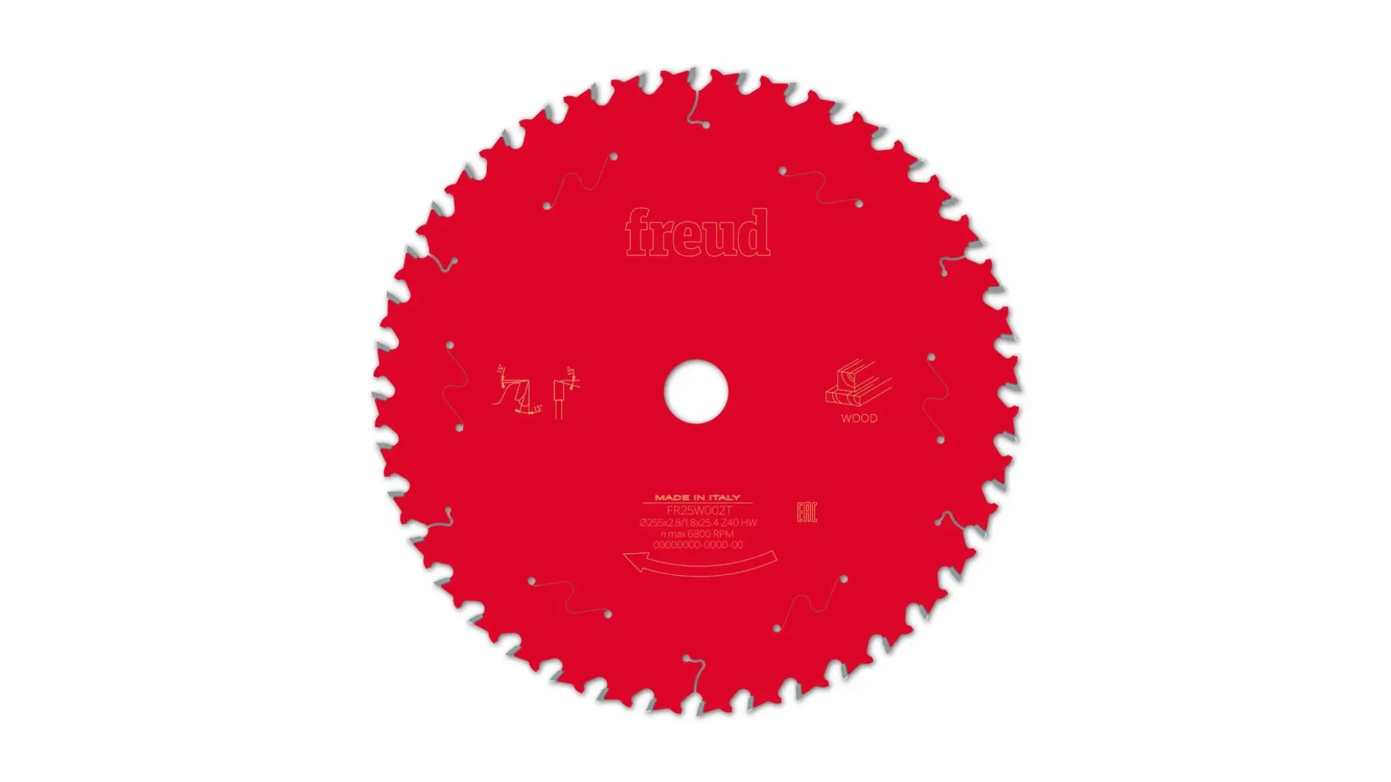 Kreissägeblatt HM 255 x 2.8/1.8 x 25.4mm, Z=40