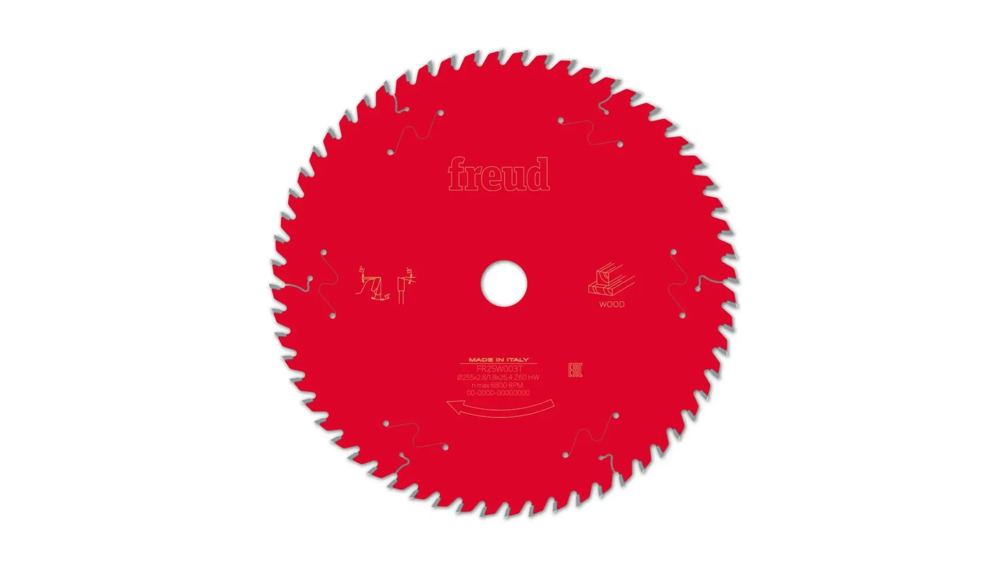 Kreissägeblatt HM 255 x 2.8/1.8 x 25.4mm, Z=60