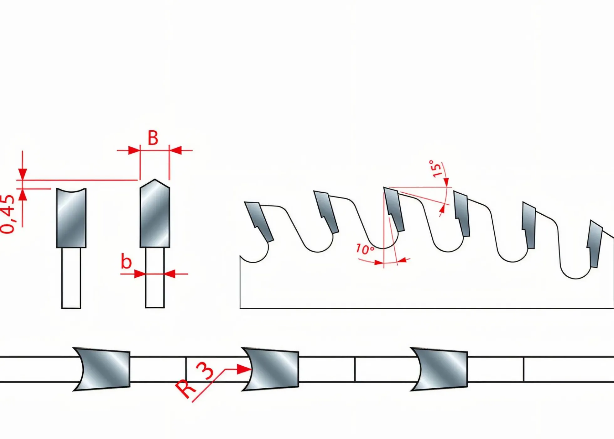 Kreissägeblatt HM 220 x 3,2/2,2 x 30 mm, Z=42 HDF