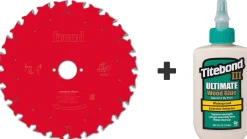 Kreissägeblatt HM 216 x 2,4/1,8 x 30 mm, Z=24 + Holzleim D4!