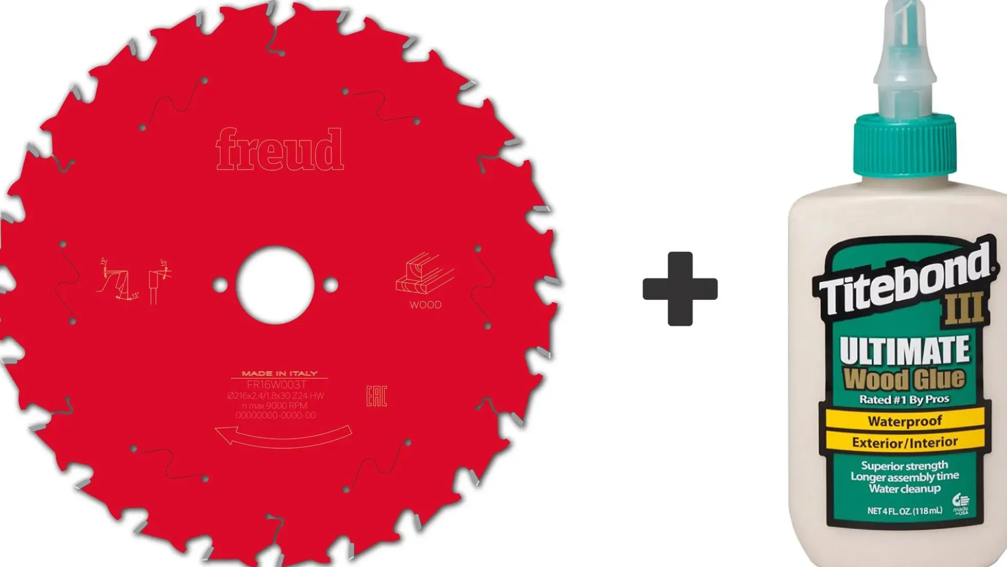 Kreissägeblatt HM 216 x 2,4/1,8 x 30 mm, Z=24 + Holzleim D4!