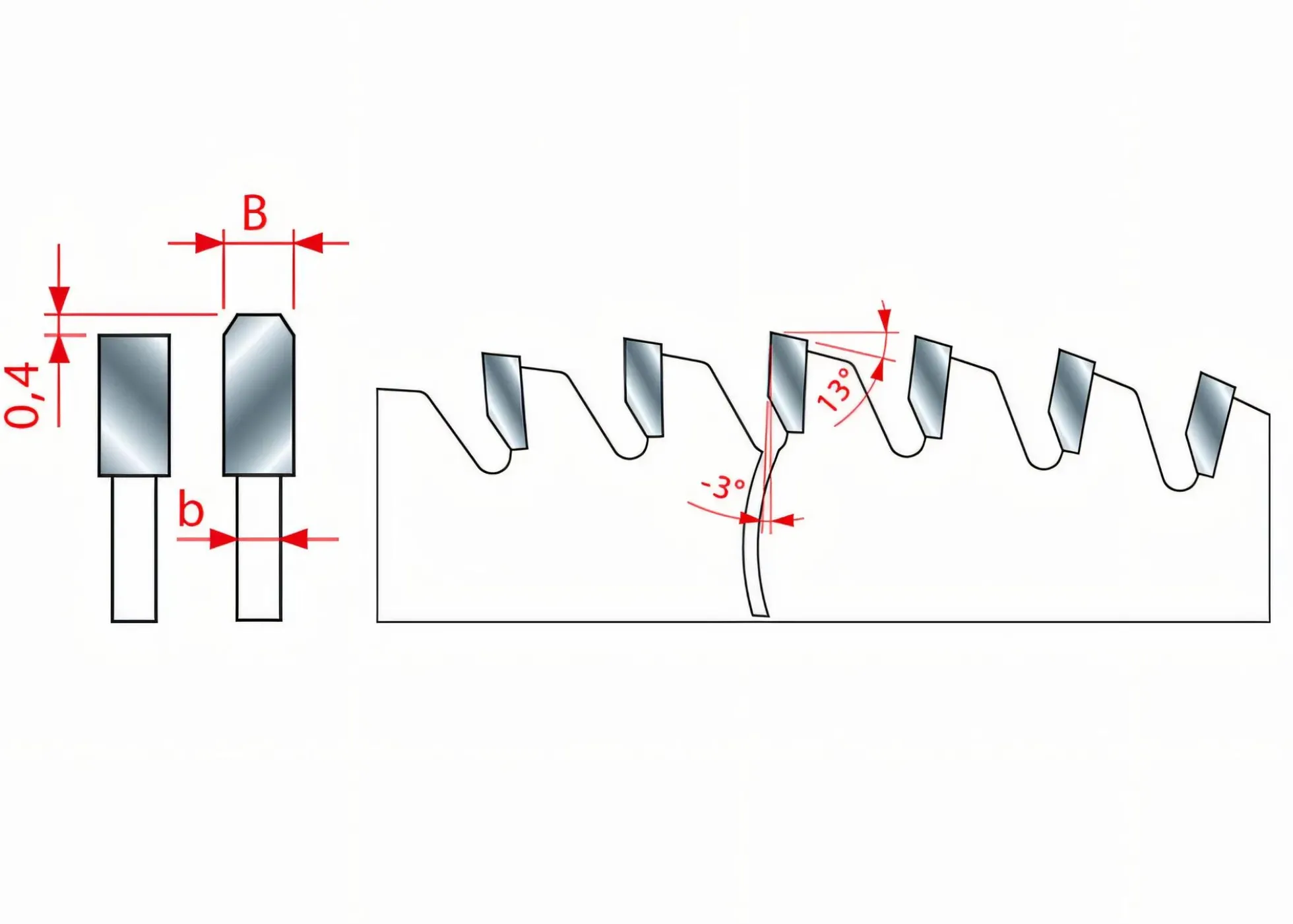 Kreissägeblatt HM 250 x 2,8/2,2 x 30 mm, Z=80 TFZ neg.