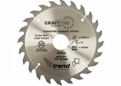 Kreissägeblatt HM 250 x 3,0/2,0 x 30/25,4/20/16 mm, Z=24 WZ