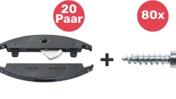 LAMELLO Clamex S-20, 20 Paar + Schrauben