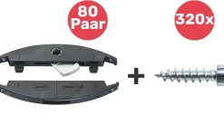 LAMELLO Clamex S-20, 80 Paar + Schrauben