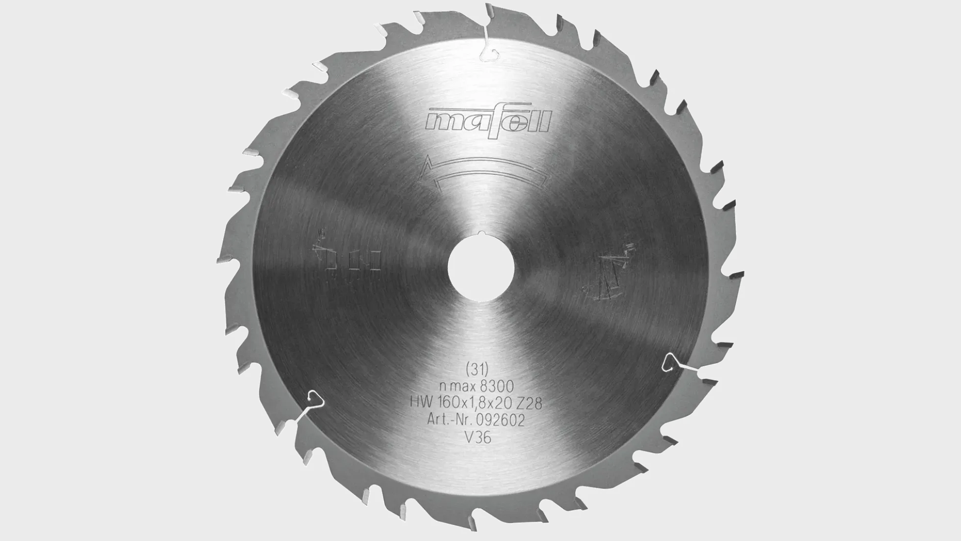 MAFELL Kreissägeblatt, 160x1,8/1,2x20, Z28-4, 3WZ/FZ