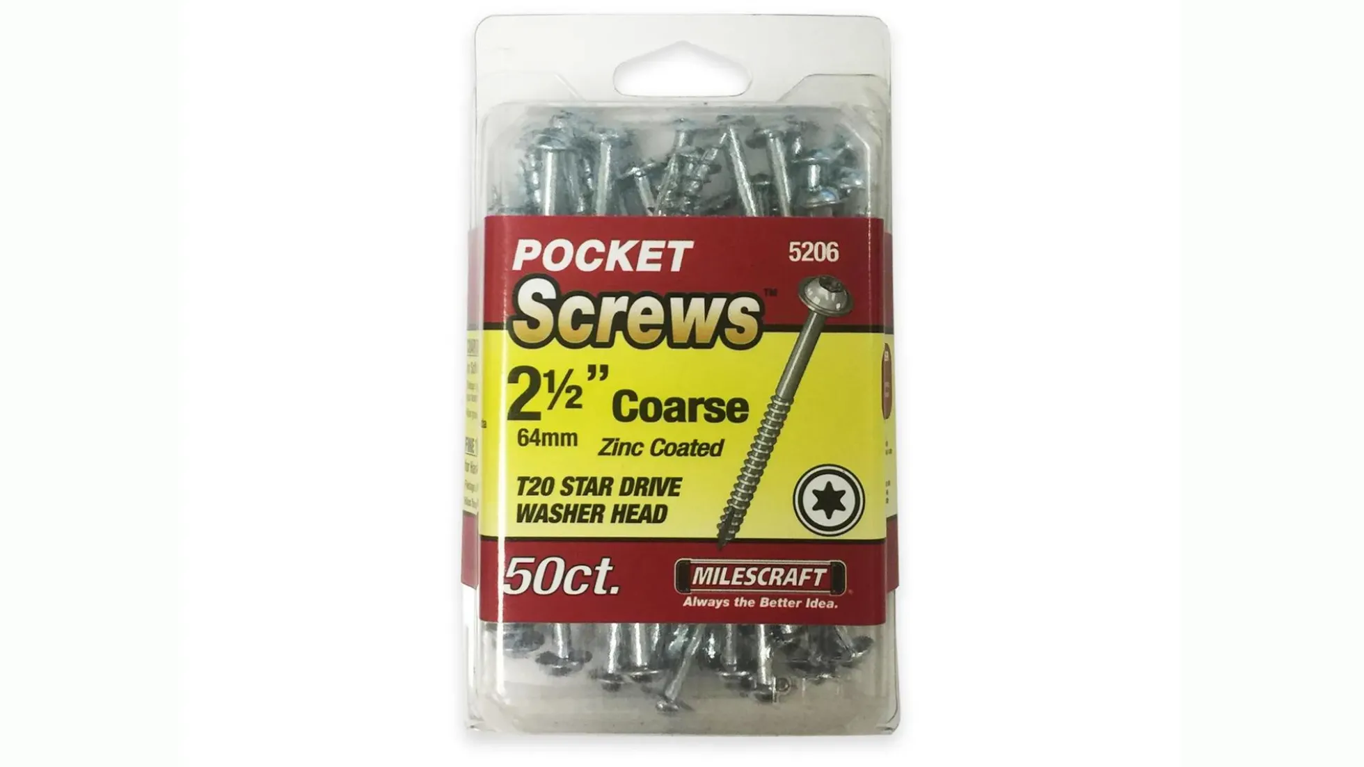 Milescraft Schrauben 2,5" für PocketJig 50 St. grob