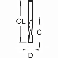 Mini Spiralnutfräser D3 S3 LD