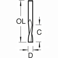 Mini Spiralnutfräser D2 S3 RD