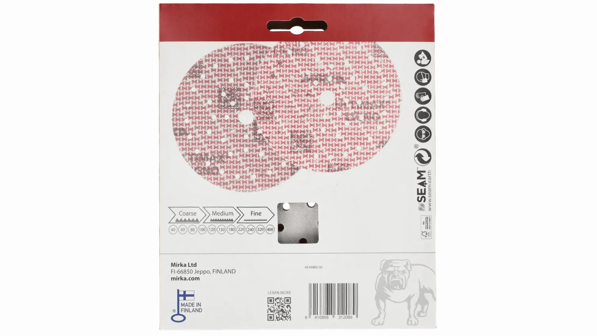Mirka Ultimax Ligno Ø 150 mm P80, 10 Stück