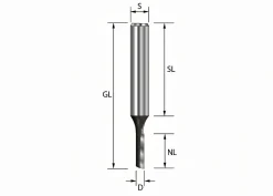 Nutfräser HW (HM) D3, AL8, S8