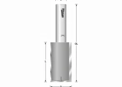 Nutfräser HW Z2 D: 12,7mm GL: 100mm