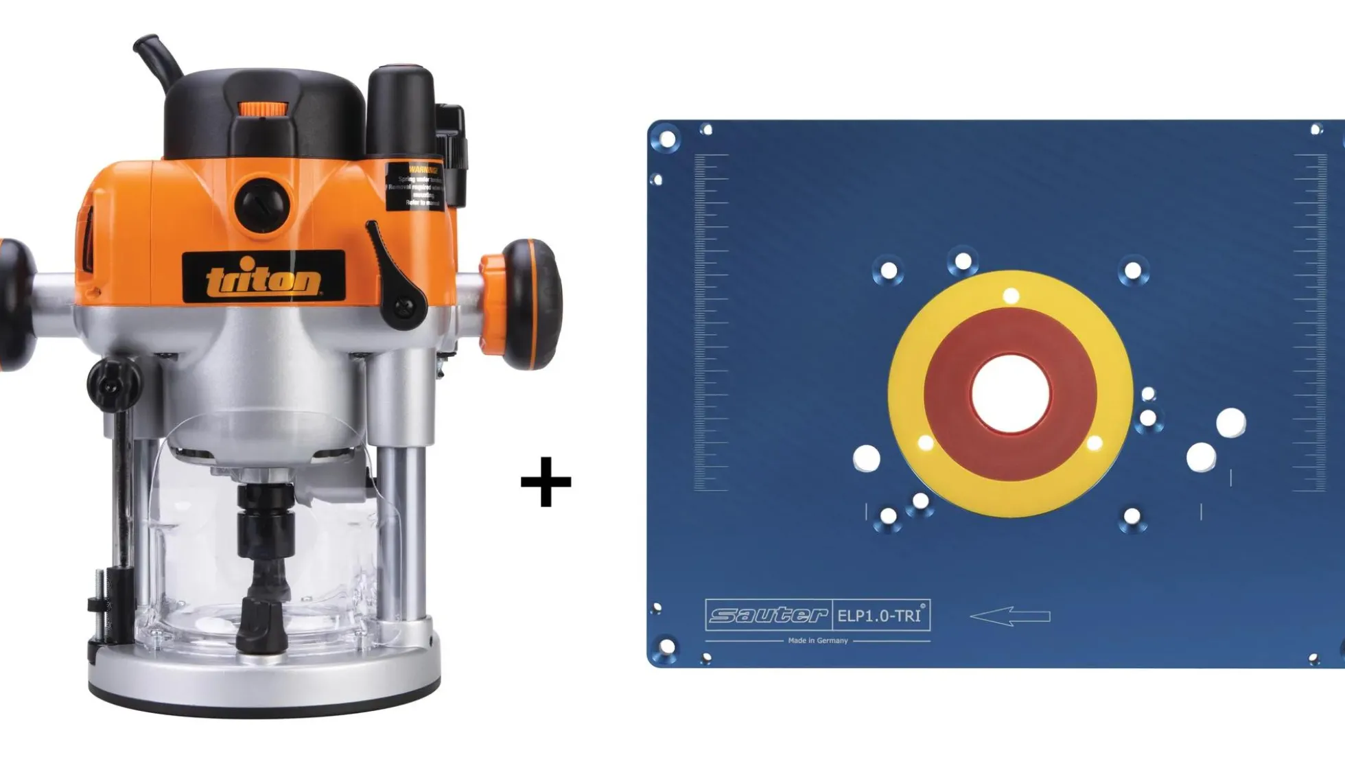 Oberfräse Triton 2400W und sauter Einlegeplatte ELP1.0