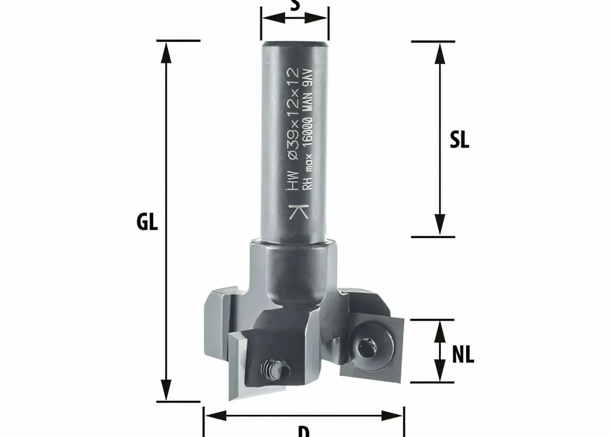 Planfräser HW mit Wendemesser Ø 39 mm