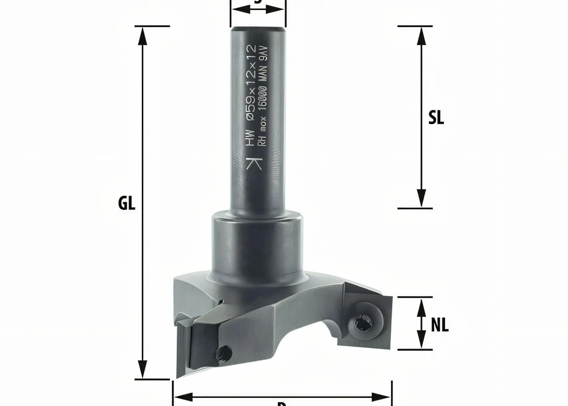 Planfräser HW mit Wendemesser Ø 59 mm