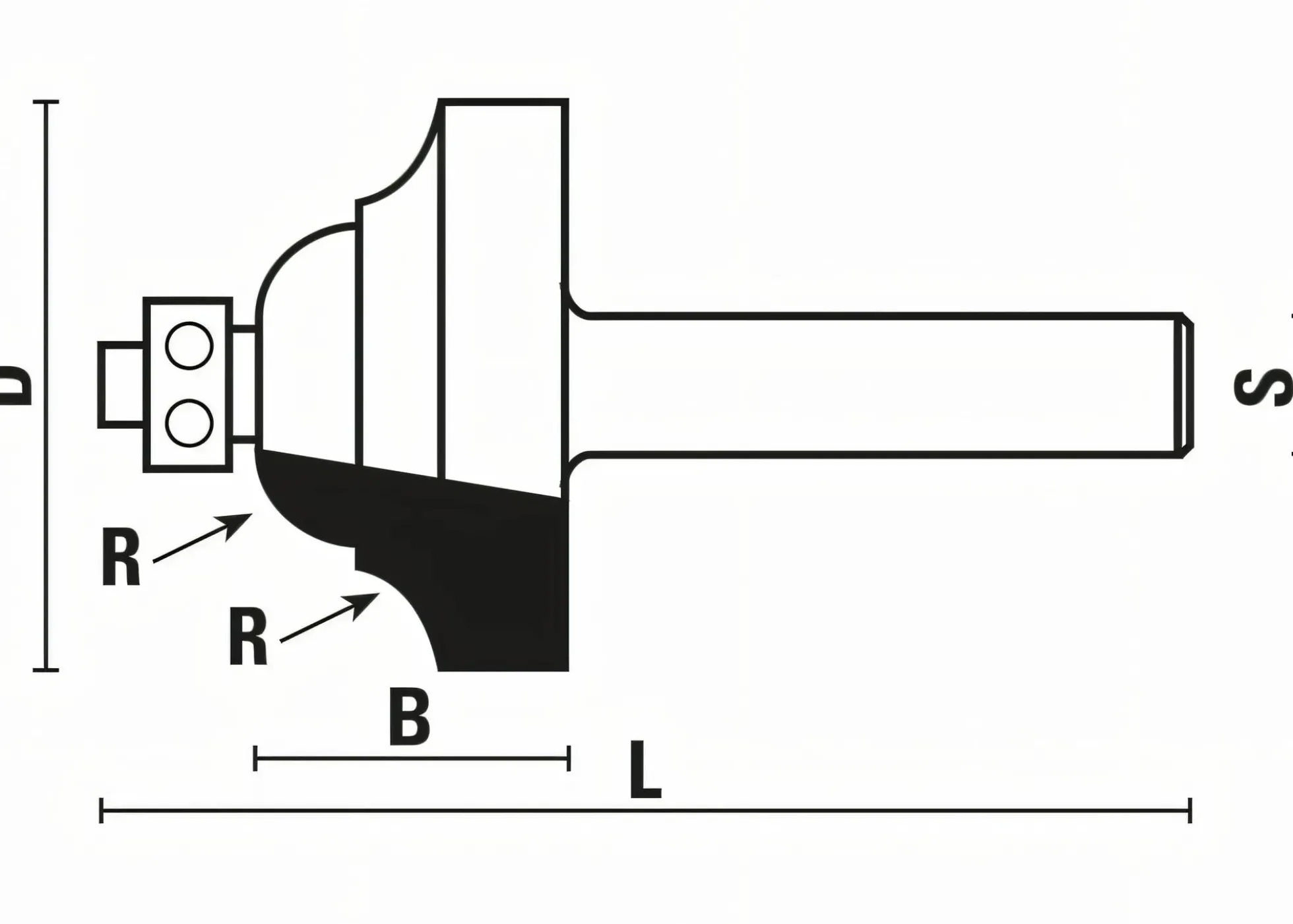 Profilfräser Doppel Römisch D 25,4 mm
