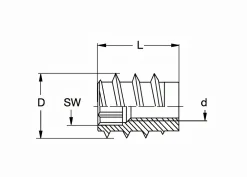 Rampa Muffe Typ SK M6 12x12mm 10 St.