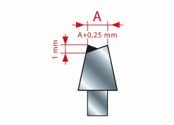 Ritzsägeblatt HM 100 x 3,1-4,3/2,2 x 22 mm, Z=24