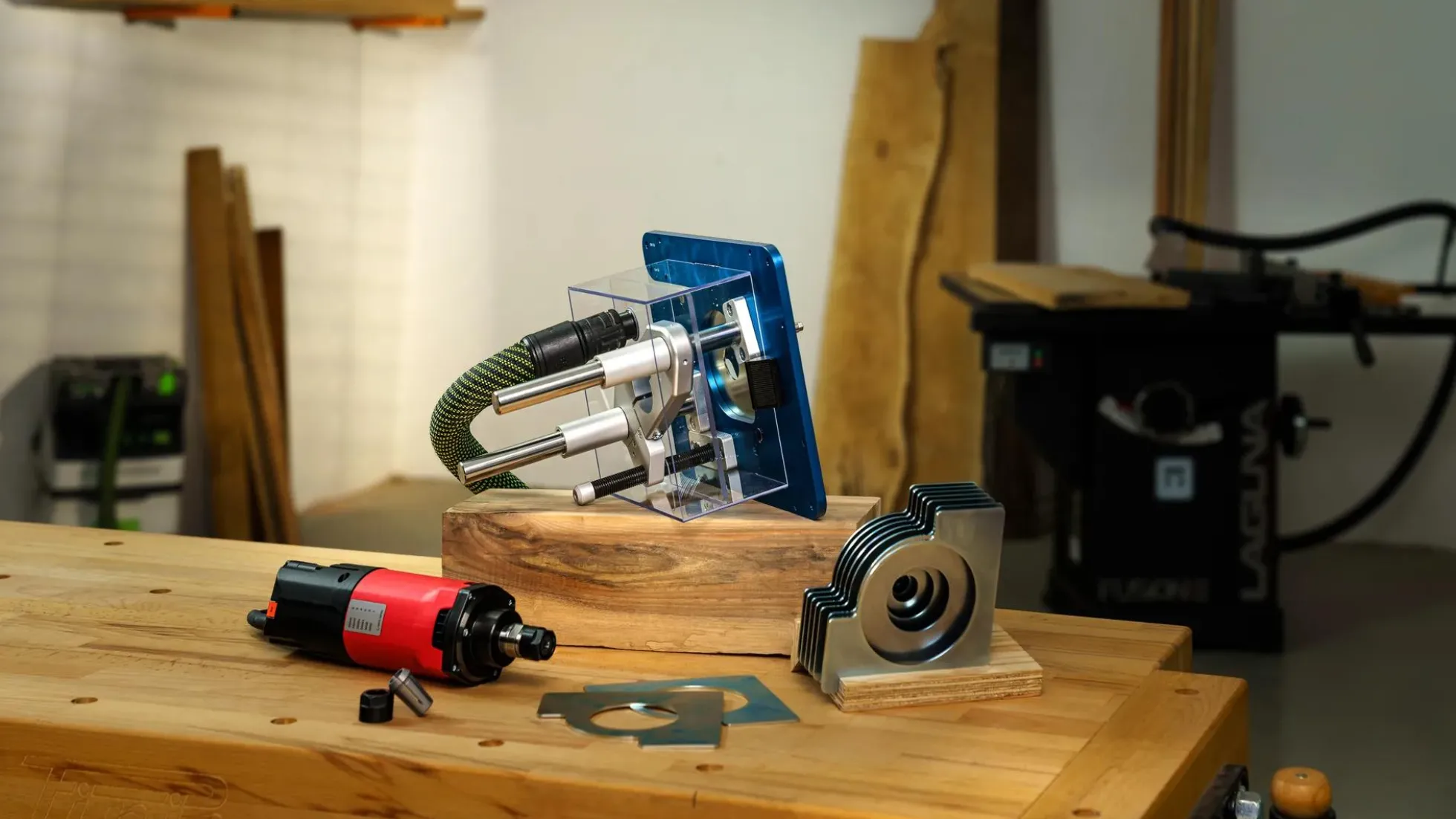 Router Lift FML-BR and Suhner Motor Complete Set - US Blue Edition