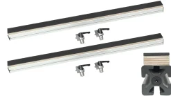 RUWI Auflageschienen-Set inkl. Klemmbolzen mit Klemmhebel (800mm)
