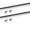 RUWI Auflageschienen-Set inkl. Klemmbolzen mit Klemmhebel (1200mm)