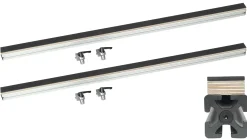 RUWI Auflageschienen-Set inkl. Klemmbolzen mit Klemmhebel (1200mm)